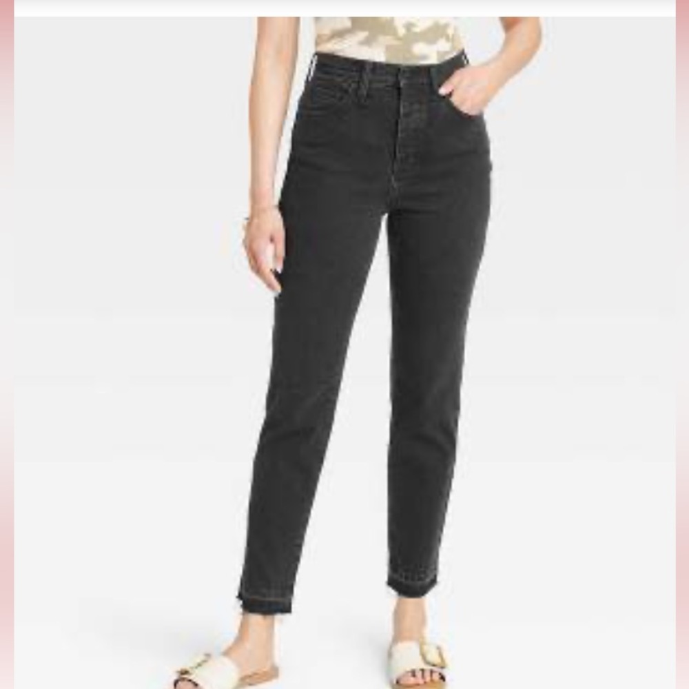 NWT universal tread 90s slim fitted hip and tie, black high-rise jeans size 2/R